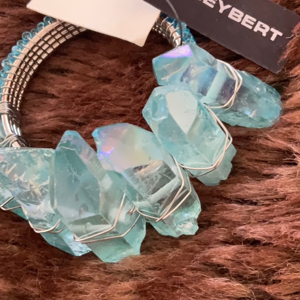 NEW SEAFOAM RADIANT NAPKIN RINGS SET OF 2 - Picture 5 of 5